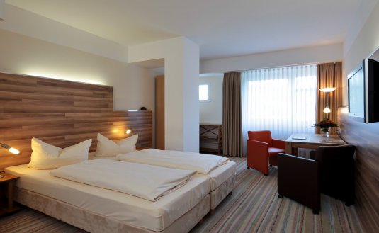 Gemütliches Zimmer im Petul Apart Hotel am Ruhrbogen in Bochum